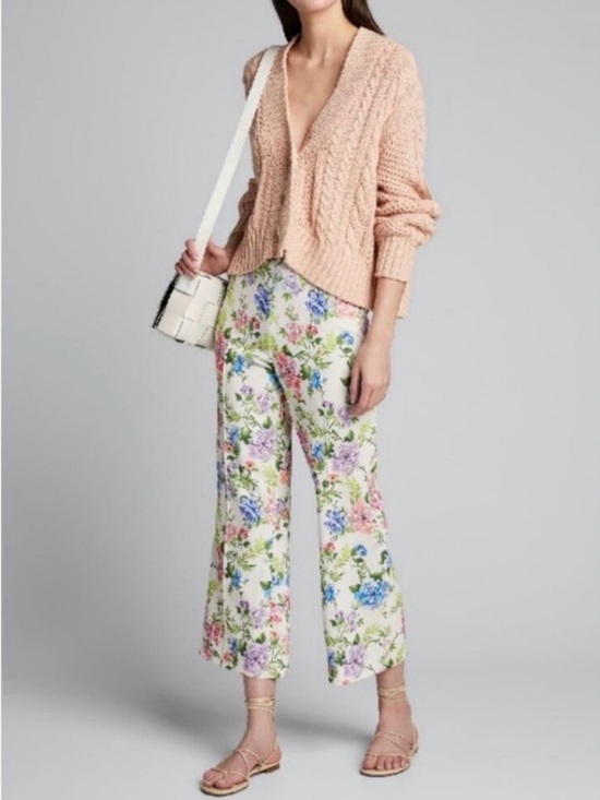 Pants - Alice + Olivia Floral Pants | Cropped Wide-Leg Pants